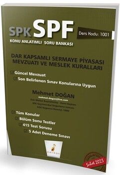 Pelikan Yayınları SPK SPF Gayrimenkul Değerleme Esasları Konu Anlatımlı Soru Bankası 1014
