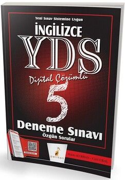 Pelikan Yayınları İngilizce YDS Çözümlü 5 Deneme Sınavı Özgün Sorular