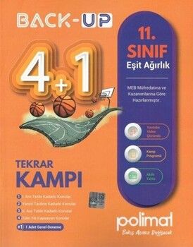 Polimat Yayınları 11. Sınıf Back Up 4+1 Eşit Ağırlık Kamp Kitabı