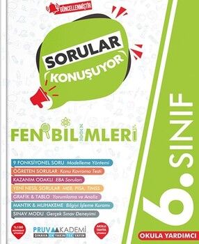 Pruva Akademi 6. Sınıf Fen Bilimleri Sorular Konuşuyor Soru Bankası