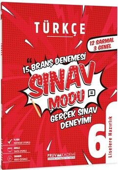 Pruva Akademi 6. Sınıf Türkçe Sınav Modu 15 Deneme
