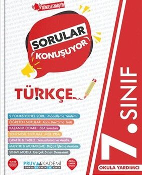 Pruva Akademi 7. Sınıf Türkçe Sorular Konuşuyor Soru Bankası