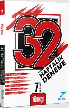 Pruva Akademi 7. Sınıf Türkçe 32 Haftalık Deneme