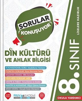 Pruva Akademi 8. Sınıf Din Kültürü ve Ahlak Bilgisi Sorular Konuşuyor Soru Bankası