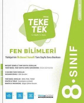 Pruva Akademi 8. Sınıf Fen Bilimleri Teke Tek Soru Bankası