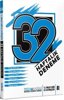 Pruva Akademi 8. Sınıf T.C. İnkılap Tarihi ve Atatürkçülük 32 Haftalık Deneme