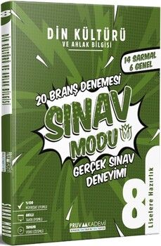 Pruva Akademi 8. Sınıf Din Kültürü ve Ahlak Bilgisi Branş Denemesi