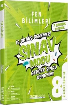 Pruva Akademi 8. Sınıf Fen Bilgisi Branş Denemesi