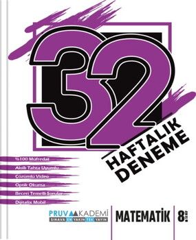 Pruva Akademi 8. Sınıf Matematik 32 Haftalık Deneme