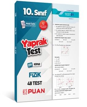 Puan Yayınları 10. Sınıf Fizik Yaprak Test