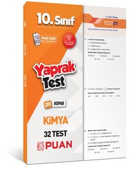 Puan Yayınları 10. Sınıf Kimya Yaprak Test