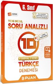 Puan Yayınları 6. Sınıf Türkçe Soru Analizli 10+1 Deneme