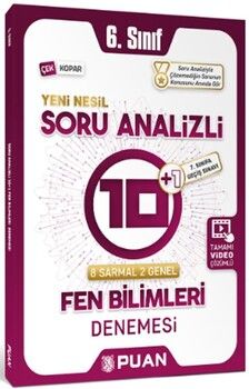 Puan Yayınları 6. Sınıf Fen Bilimleri Soru Analizli 10+1 Deneme