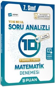  Puan Yayınları 7. Sınıf Matematik Soru Analizli 10+1 Deneme