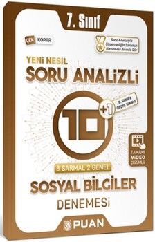 Puan Yayınları 7. Sınıf Sosyal Bilgiler Soru Analizli 10+1 Deneme