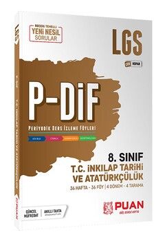 Puan Yayınları 8. Sınıf LGS T.C. İnkılap Tarihi ve Atatürkçülük PDİF Konu Anlatım Föyleri