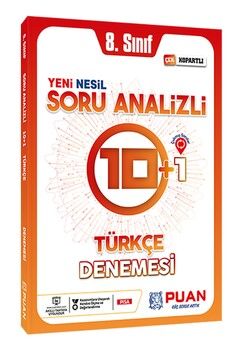 Puan Yayınları 8. Sınıf LGS Türkçe Soru Analizli 10+1 Deneme