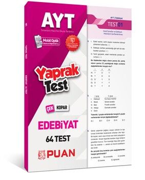 Puan Yayınları AYT Edebiyat Yaprak Test