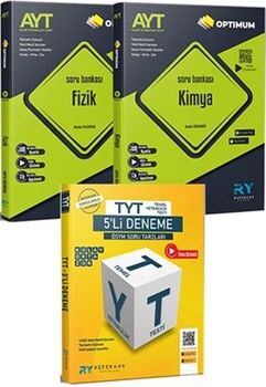 Referans Yayınları Optimum AYT Fizik AYT Kimya Video Çözümlü Soru Bankası TYT 5 li Tüm Dersler Deneme Seti