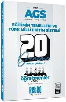 Retro Yayıncılık 2025 MEB AGS Eğitimin Temelleri ve Türk Milli Eğitim Sistemi Öğretmenler Ekibi 20 Deneme