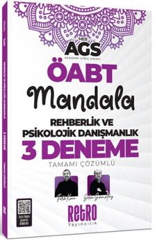 Retro Yayıncılık MEB AGS ÖABT Rehberlik ve Psikolojik Danışmanlık Mandala 3 Deneme