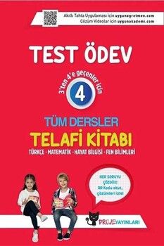 Sadık Uygun Proje Yayınları 4. Sınıf Tüm Dersler Test Ödev Telafi Kitabı Video Çözümlü