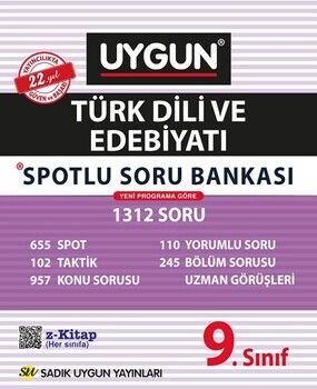 Sadık Uygun Yayınları 9. Sınıf Türk Dili ve Edebiyatı Spotlu Soru Bankası