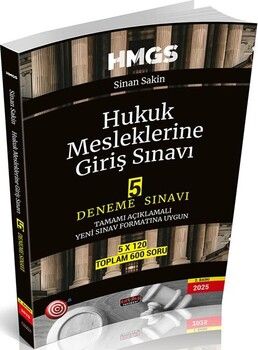 Savaş Yayınları 2025 HMGS Hukuk Mesleklerine Giriş 5 Deneme Sınavı