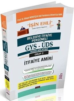 Savaş Yayınları 2025 GYS ÜDS Belediye Grup 2 İtfaiye Amiri İŞİN EHLİ Konu Anlatımı