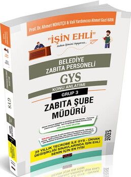 Savaş Yayınları 2025 GYS Belediye Zabıta Personeli Konu Anlatımı Grup 3 Zabıta Şube Müdürü