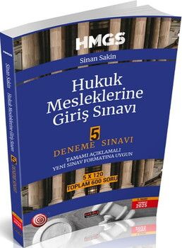 Savaş Yayınları HMGS Hukuk Mesleklerine Giriş Sınavı 5 Deneme Sınavı