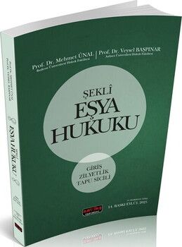 Savaş Yayınları Şekli Eşya Hukuku