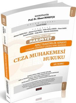 Savaş Yayınları Orijinal Sorular HAKİMİYET Adli Hakimlik Sınavı Ceza Muhakemesi Hukuku Çıkmış Soru Bankası