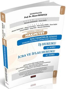 Savaş Yayınları Orijinal Sorular HAKİMİYET Adli Hakimlik Sınavı İş Hukuku İcra ve İflas Hukuku Çıkmış Soru Bankası