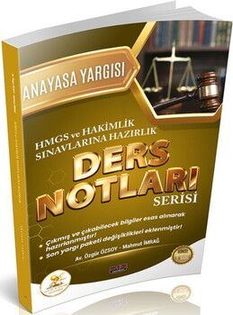 Savaş Yayınları HUKAL HMGS HAKİMLİK Anayasa Yargısı Ders Notları