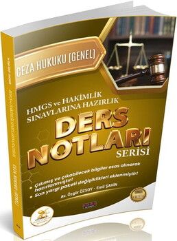 Savaş Yayınları HUKAL HMGS HAKİMLİK Ceza Hukuku Genel Hükümler Ders Notları
