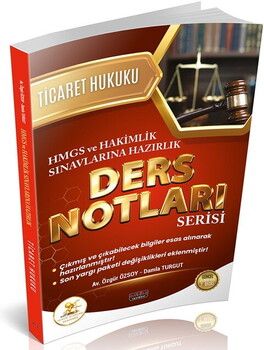 Savaş Yayınları HUKAL HMGS HAKİMLİK Ticaret Hukuku Ders Notları