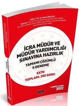 Savaş Yayınları İcra Müdür ve Müdür Yardımcılığı Tamamı Çözümlü 5 Deneme