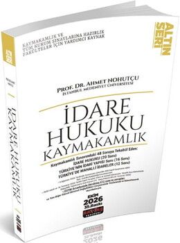 Savaş Yayınları İdare Hukuku Konu Anlatımı