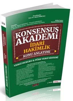 Savaş Yayınları Konsensus Akademi Vergi Hukuku Türk Vergi Sistemi Konu Anlatımı