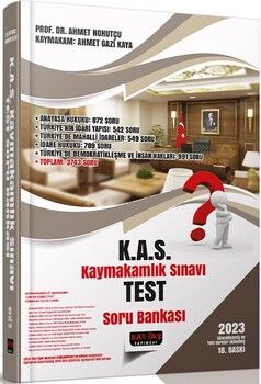 Savaş Yayınları 2023 KAS Kaymakamlık Sınavı TEST Soru Bankası