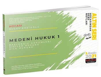 Savaş Yayınları Medeni Hukuk 1 Ders Notları