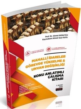 Savaş Yayınları Mahalli İdareler GYS ve Unvan Değişikliği Konu Anlatımı