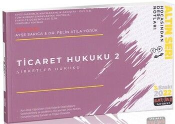 Savaş Yayınları Ticaret Hukuku 2