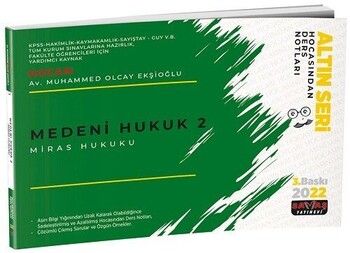 Savaş Yayınları Medeni Hukuk 2