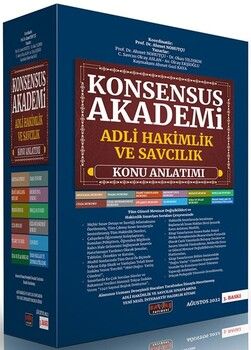 Savaş Yayınları Konsensus Akademi Adli Hakimlik ve Savcılık Konu Anlatımlı Set
