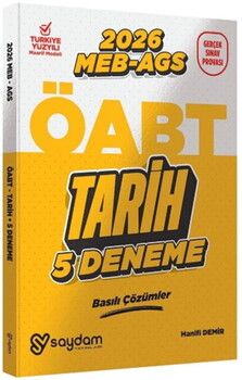 Saydam Yayınları 2026 ÖABT MEB AGS Tarih Öğretmenliği 5 Deneme