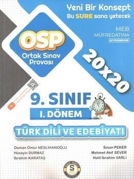 Süre Yayınları 9. Sınıf Türk Dili ve Edebiyatı 1. Dönem OSP Ortak Sınav Provası