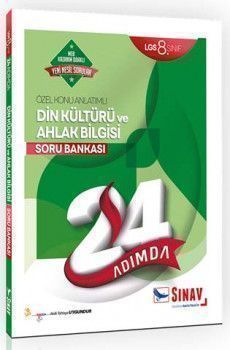 Sınav Yayınları 8. Sınıf LGS Din Kültürü ve Ahlak Bilgisi 24 Adımda Özel Konu Anlatımlı Soru Bankası