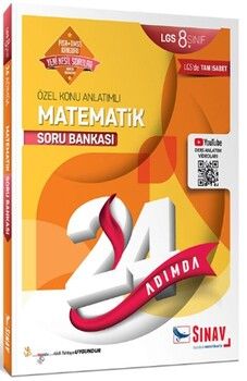 Sınav Yayınları 8. Sınıf LGS 24 Adımda Matematik Özel Konu Anlatımlı Soru Bankası